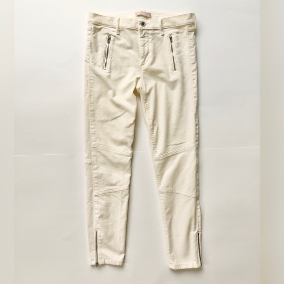 BANANA REPUBLIC | CORDUROY | ANKLE ZIP WOMENS JEANS | COLOR: CREAM | SIZE 29 - Picture 13 of 13